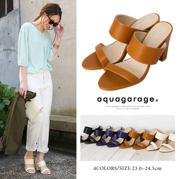 トッズ　ミュール　サンダル　ワンベルト　チャンキーヒール miniministore（ミニミニストア） ミュール サンダル チャンキーヒール