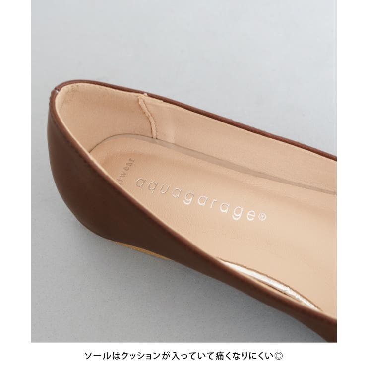 切り替えデザインがポイントのフラットパンプス | aquagarage | 詳細画像7 