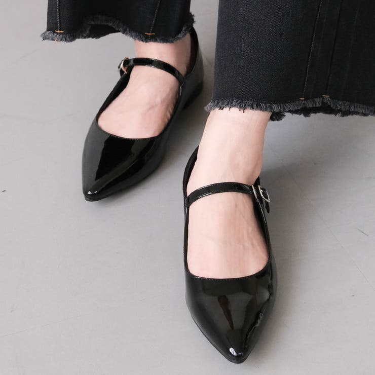 ブラック_エナメル | メリージェーンローヒールパンプス レディース | aquagarage