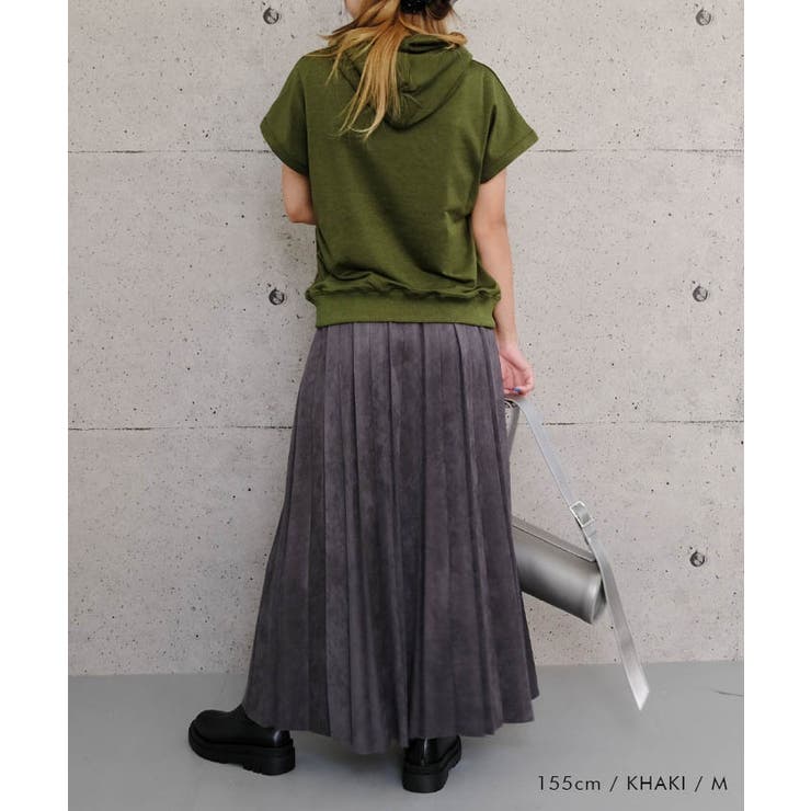 フレンチスリーブ×ボリュームフード 技ありシンプルパーカー | aquagarage | 詳細画像21 