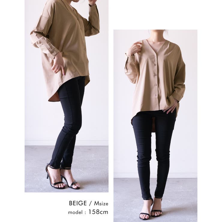 Vネック シャツ ブラウス | aquagarage | 詳細画像9 