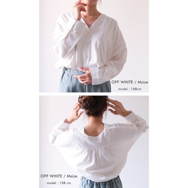 Vネック シャツ ブラウス | aquagarage | 詳細画像13 