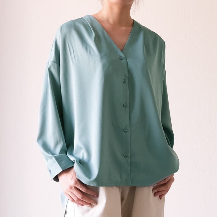 Vネック シャツ ブラウス | aquagarage | 詳細画像2 