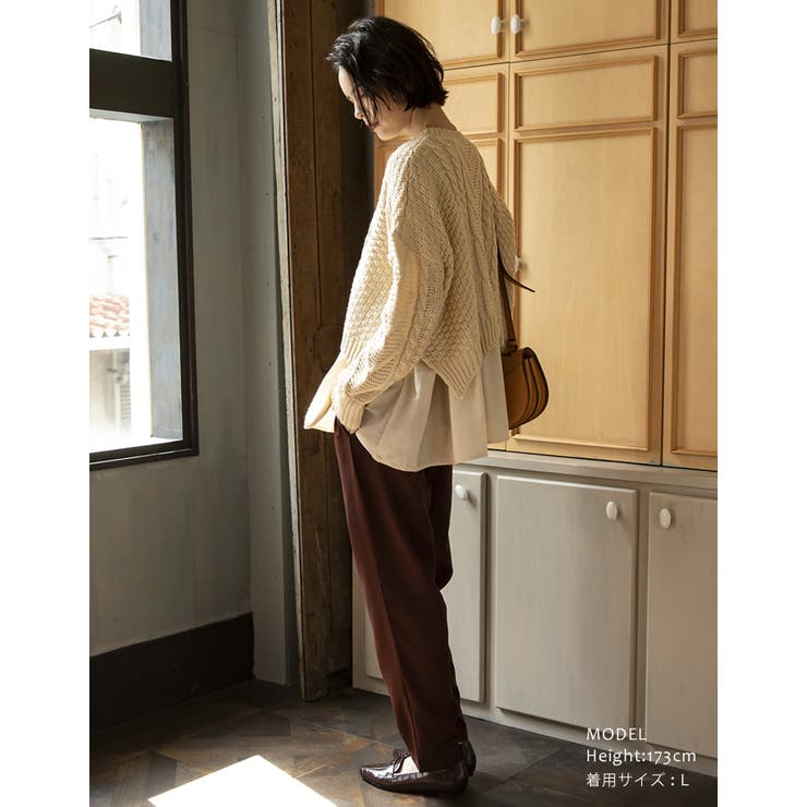 ラップ風テーパードパンツ ボトムス レディース | aquagarage | 詳細画像13 