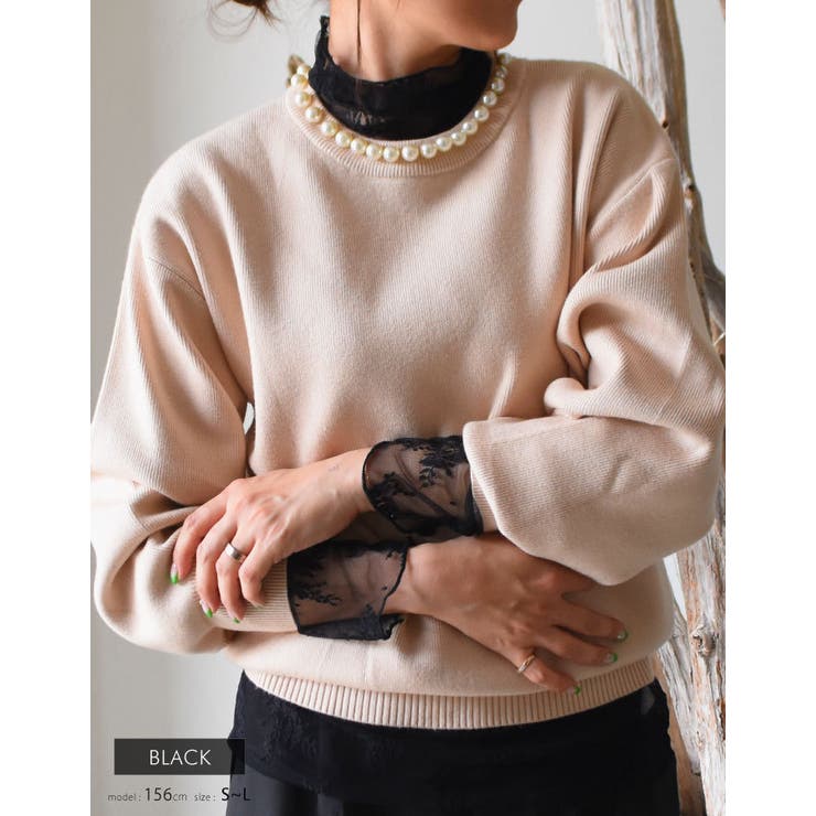 首元のシワをオシャレに隠せる女性らしい贅沢な一枚！総レースインナー | aquagarage | 詳細画像18 