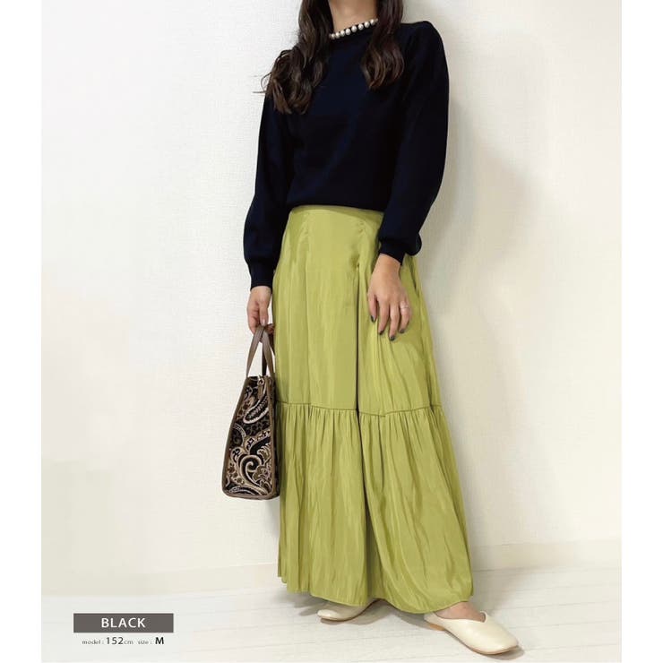 クルーネックに大ぶりのパールを施した上品なニットトップス | aquagarage | 詳細画像9 