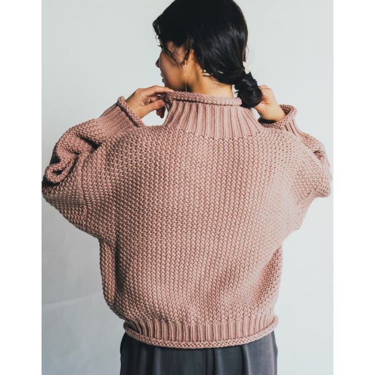 着るだけで旬コーデ見えする優秀アイテム! ハイネックチャンキーニット | aquagarage | 詳細画像14 