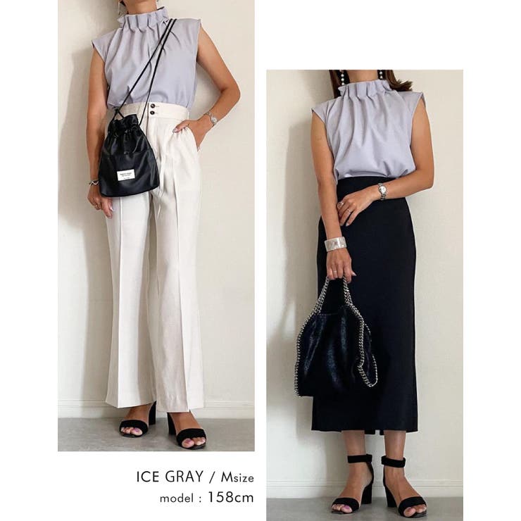 1枚着るだけでコーデが華やかに！フリルネックブラウス オフィスカジュアル | aquagarage | 詳細画像16 