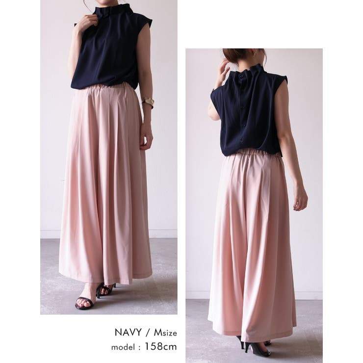 1枚着るだけでコーデが華やかに！フリルネックブラウス オフィスカジュアル | aquagarage | 詳細画像23 