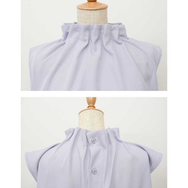 1枚着るだけでコーデが華やかに！フリルネックブラウス オフィスカジュアル | aquagarage | 詳細画像8 