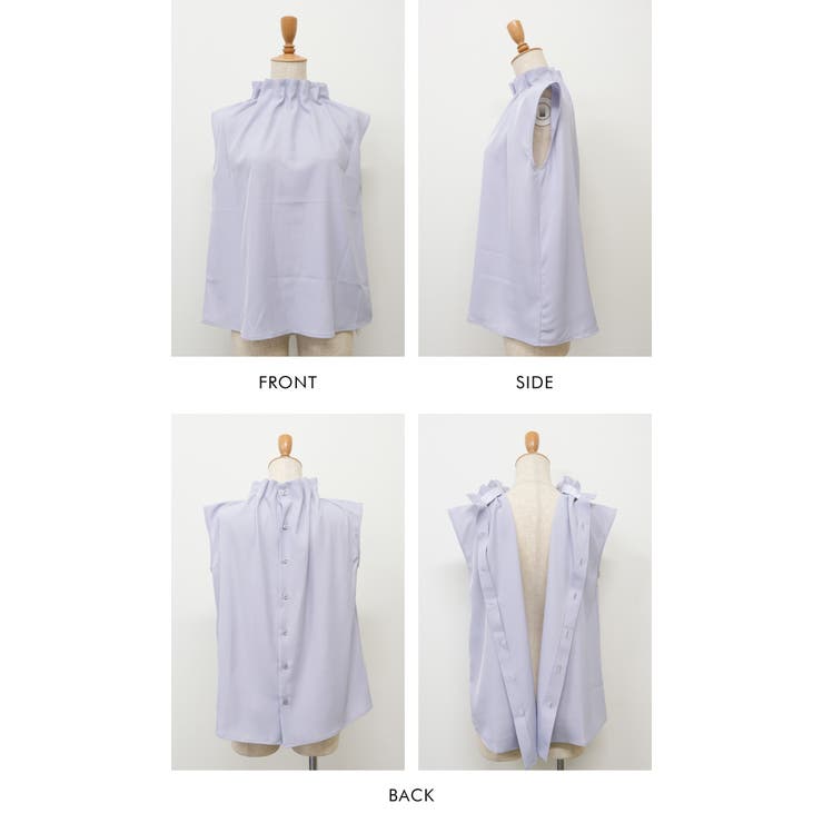 1枚着るだけでコーデが華やかに！フリルネックブラウス オフィスカジュアル | aquagarage | 詳細画像9 