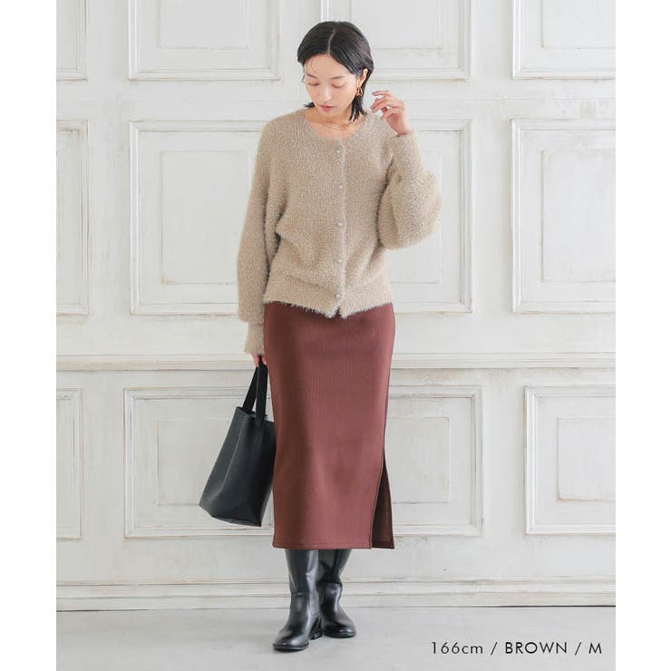 裏起毛で肌寒い季節もあたたか！ リブタイトロングスカート | aquagarage | 詳細画像26 