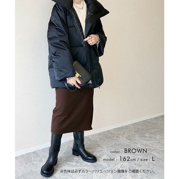 裏起毛で肌寒い季節もあたたか！ リブタイトロングスカート | aquagarage | 詳細画像27 