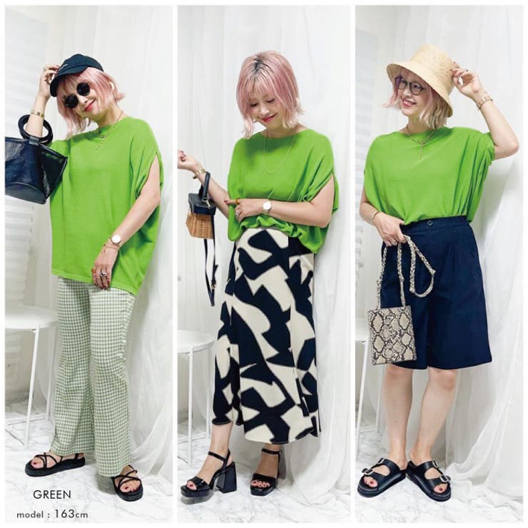 すっきり美ラインでサラッと快適！ドルマンスリーブサマーニットトップス | aquagarage | 詳細画像11 