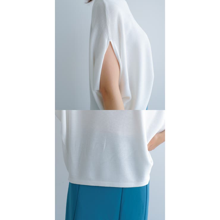 すっきり美ラインでサラッと快適！ドルマンスリーブサマーニットトップス | aquagarage | 詳細画像16 