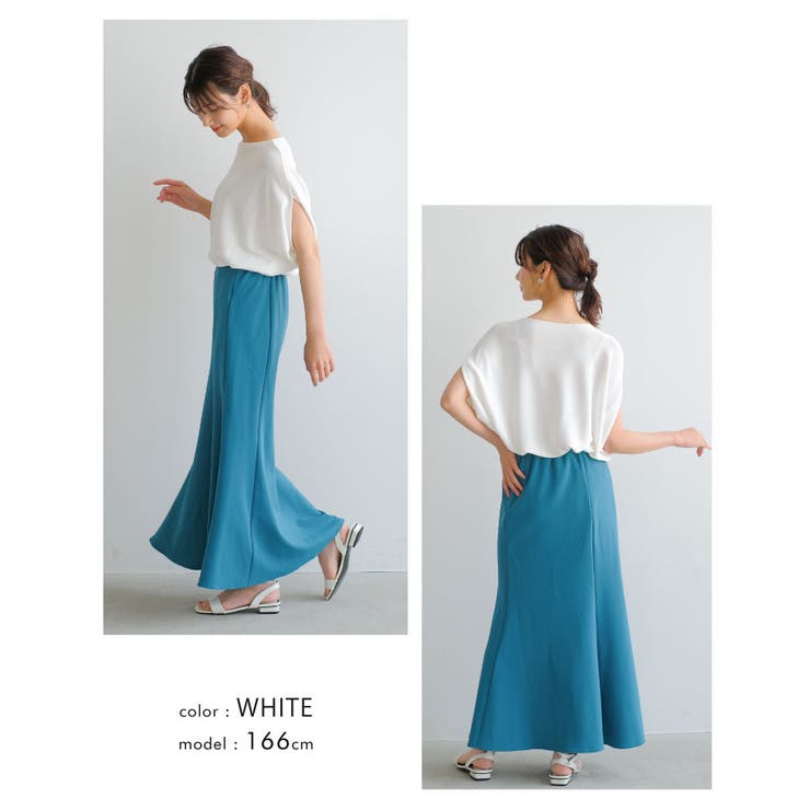 すっきり美ラインでサラッと快適！ドルマンスリーブサマーニットトップス | aquagarage | 詳細画像18 