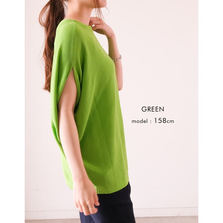 すっきり美ラインでサラッと快適！ドルマンスリーブサマーニットトップス | aquagarage | 詳細画像22 