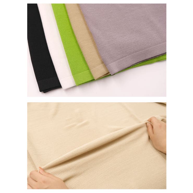 すっきり美ラインでサラッと快適！ドルマンスリーブサマーニットトップス | aquagarage | 詳細画像6 