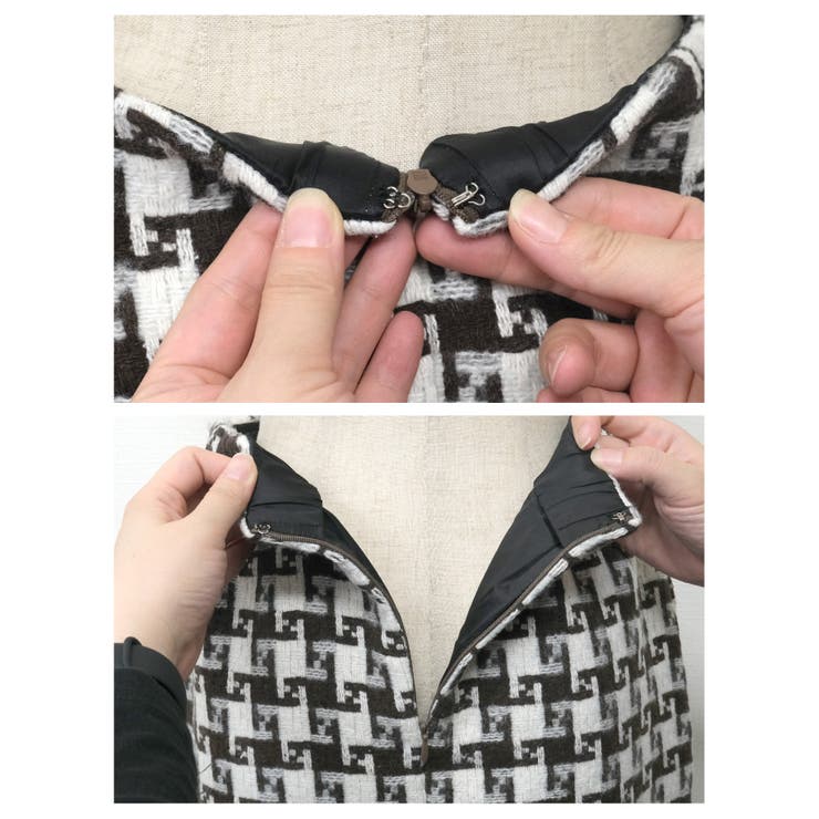 レトロで大人っぽい雰囲気を演出♪総柄ツイードタイトスカート | aquagarage | 詳細画像10 