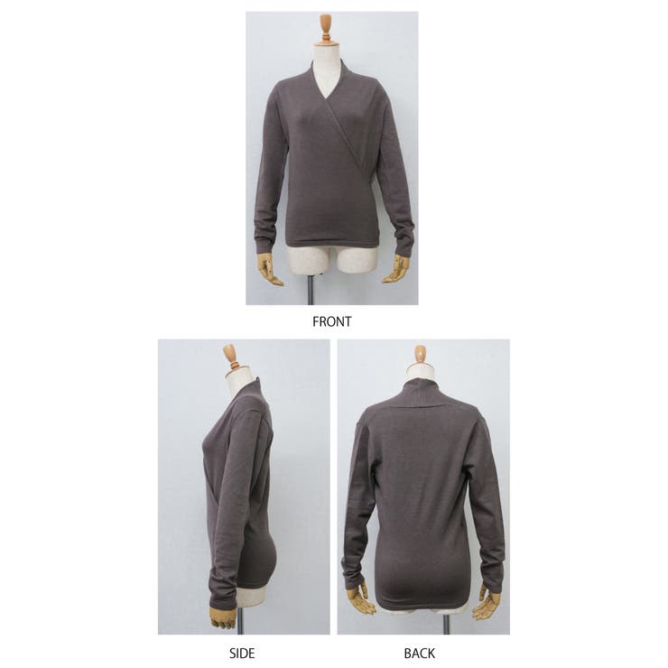 さっと着られて他と差がつく♪カシュクールニットトップス | aquagarage | 詳細画像11 