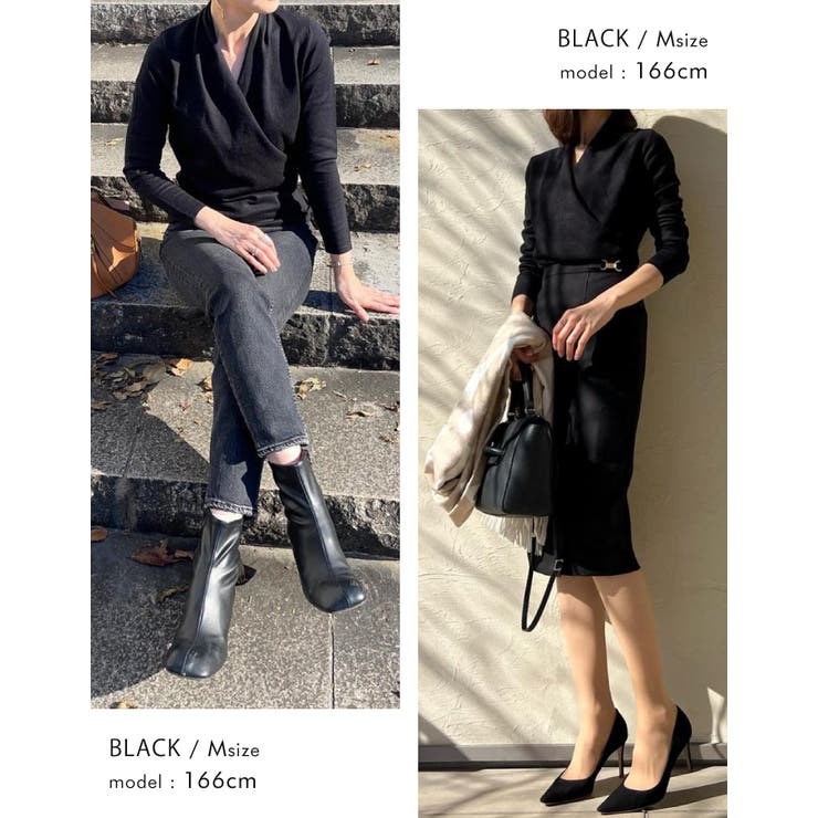 さっと着られて他と差がつく♪カシュクールニットトップス | aquagarage | 詳細画像13 