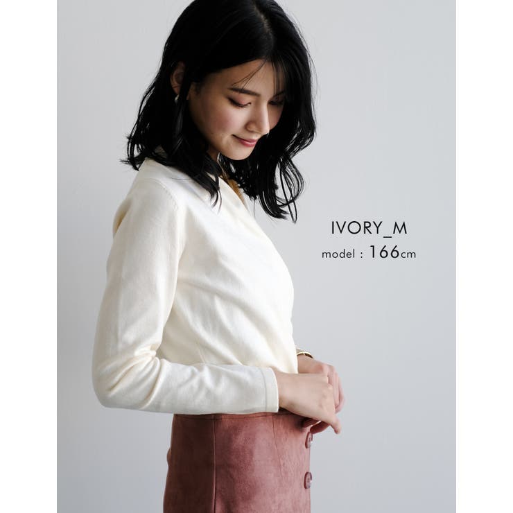 さっと着られて他と差がつく♪カシュクールニットトップス | aquagarage | 詳細画像15 