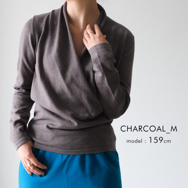 さっと着られて他と差がつく♪カシュクールニットトップス | aquagarage | 詳細画像19 