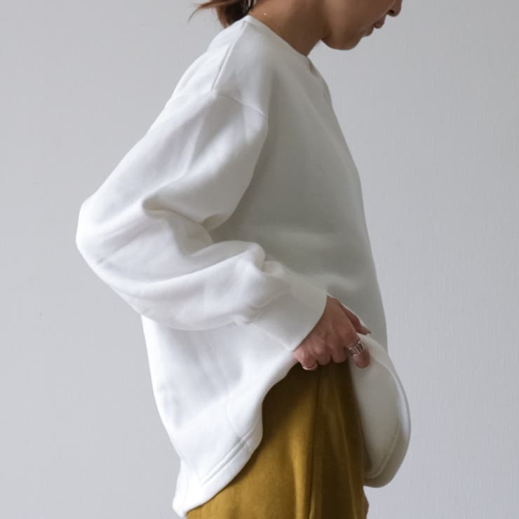 ホワイト | 裏起毛だから寒い季節もあったかい！ラウンドテール裏起毛スウェット | aquagarage