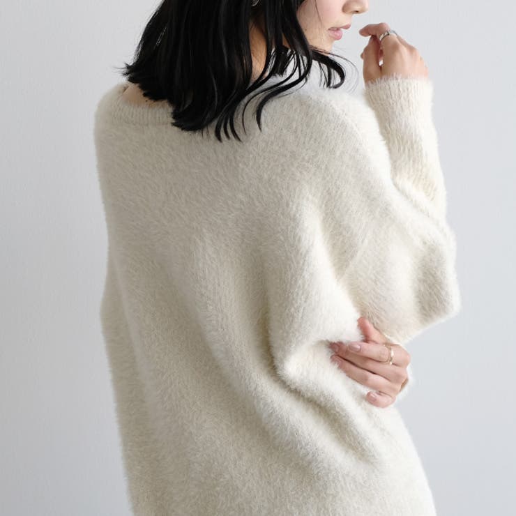 オーバーサイズシルエットが可愛い♪ずっと着ていたくなる肌触りが魅力のシャギーニッ… | aquagarage | 詳細画像12 