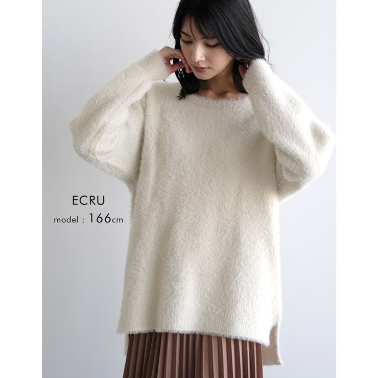 オーバーサイズシルエットが可愛い♪ずっと着ていたくなる肌触りが魅力のシャギーニッ… | aquagarage | 詳細画像13 