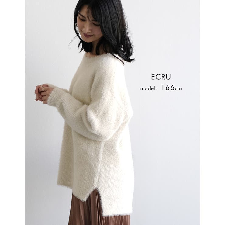 オーバーサイズシルエットが可愛い♪ずっと着ていたくなる肌触りが魅力のシャギーニッ… | aquagarage | 詳細画像14 