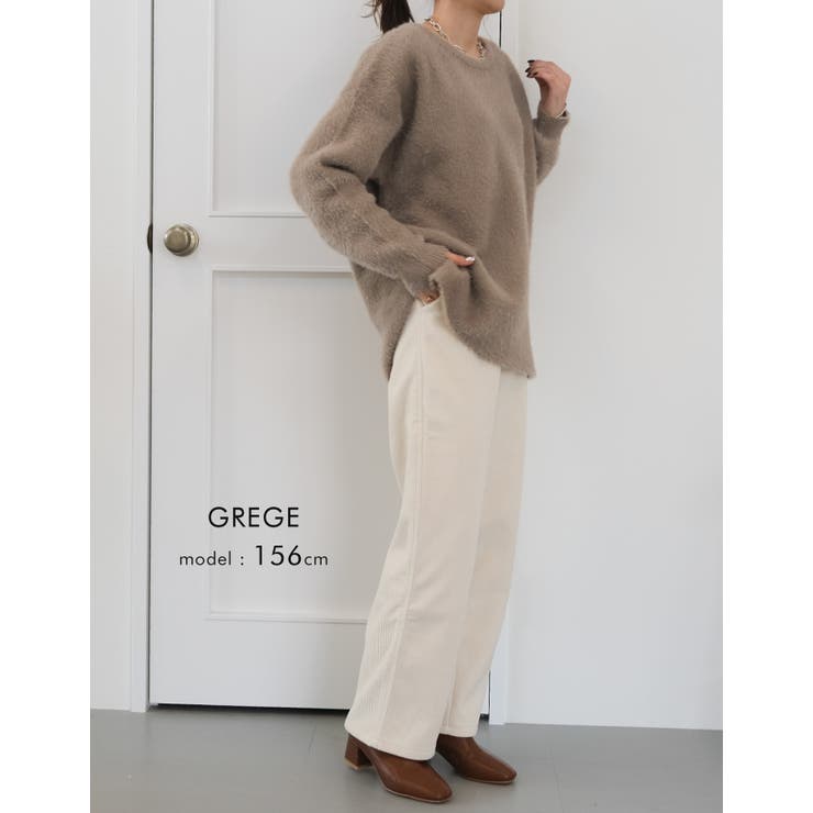 オーバーサイズシルエットが可愛い♪ずっと着ていたくなる肌触りが魅力のシャギーニッ… | aquagarage | 詳細画像16 