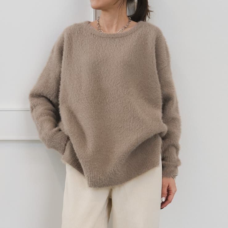 オーバーサイズシルエットが可愛い♪ずっと着ていたくなる肌触りが魅力のシャギーニッ… | aquagarage | 詳細画像2 