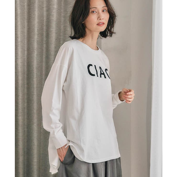 【新色追加】カジュアルなロゴがスタイリングのポイントになる長袖ロゴTシャツ | aquagarage | 詳細画像3 