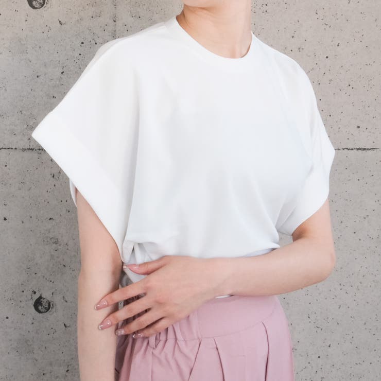 ホワイト | 柔らかく肌触りの良いワイドスリーブTシャツ | aquagarage