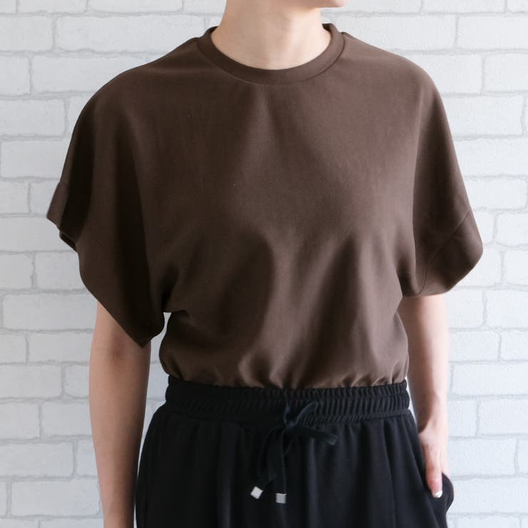 ダークブラウン | 柔らかく肌触りの良いワイドスリーブTシャツ | aquagarage
