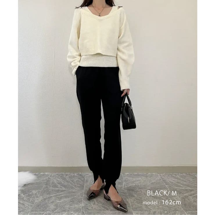 きれいめなスタイリングにも活用できるセンター切り替えジョガーパンツ | aquagarage | 詳細画像2 