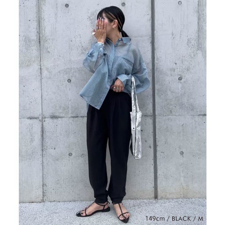 どんなトップスとも合わせやすい！タック入りジョガーパンツ | aquagarage | 詳細画像5 