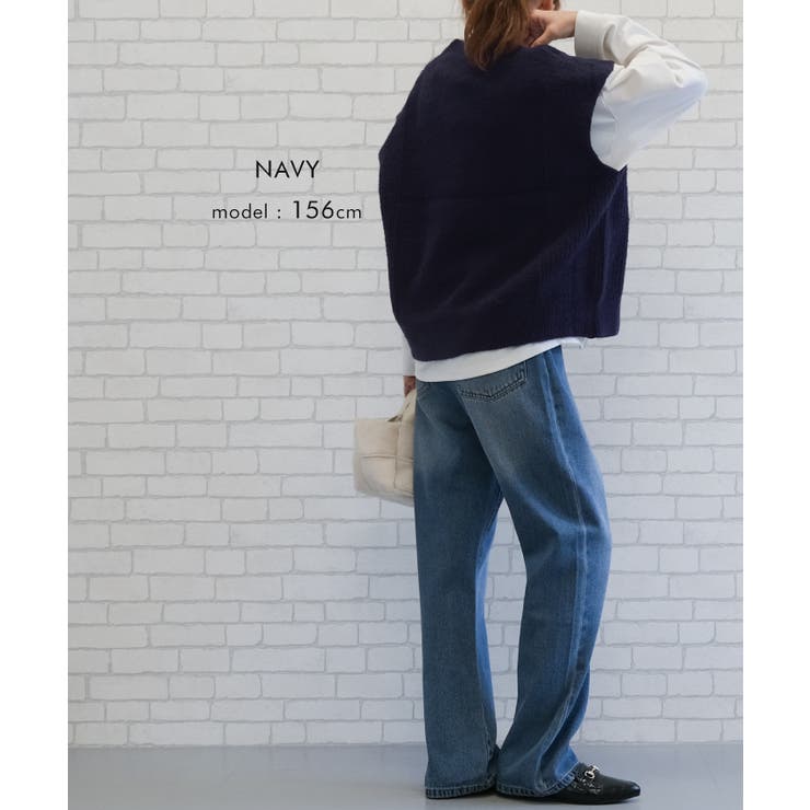 立体感のあるケーブル編みが大人可愛いニットベスト | aquagarage | 詳細画像19 