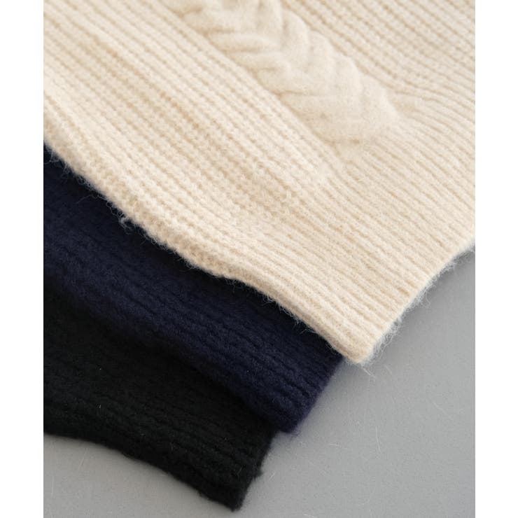 立体感のあるケーブル編みが大人可愛いニットベスト | aquagarage | 詳細画像3 