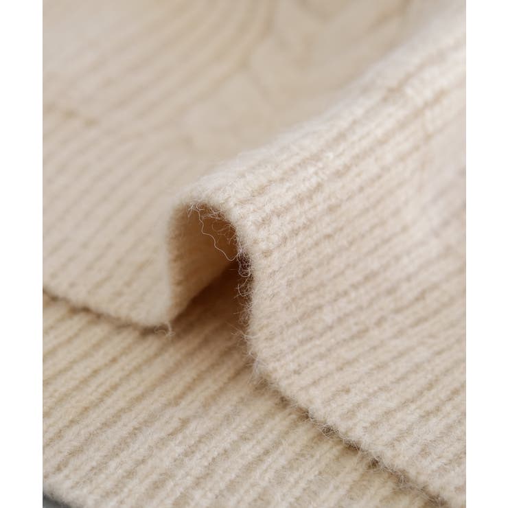 立体感のあるケーブル編みが大人可愛いニットベスト | aquagarage | 詳細画像5 