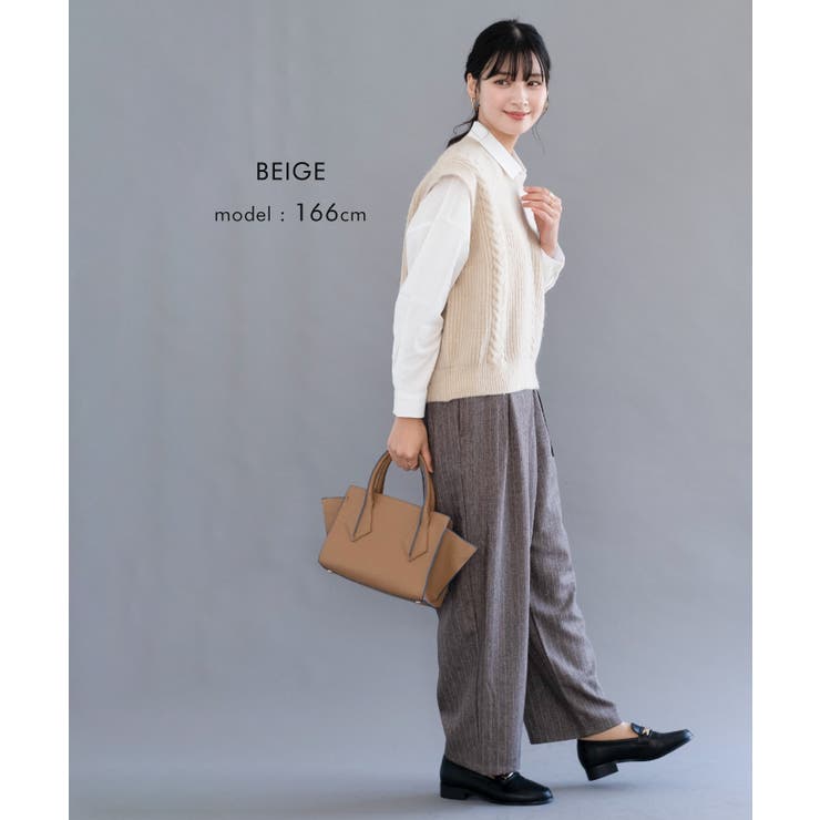 立体感のあるケーブル編みが大人可愛いニットベスト | aquagarage | 詳細画像10 