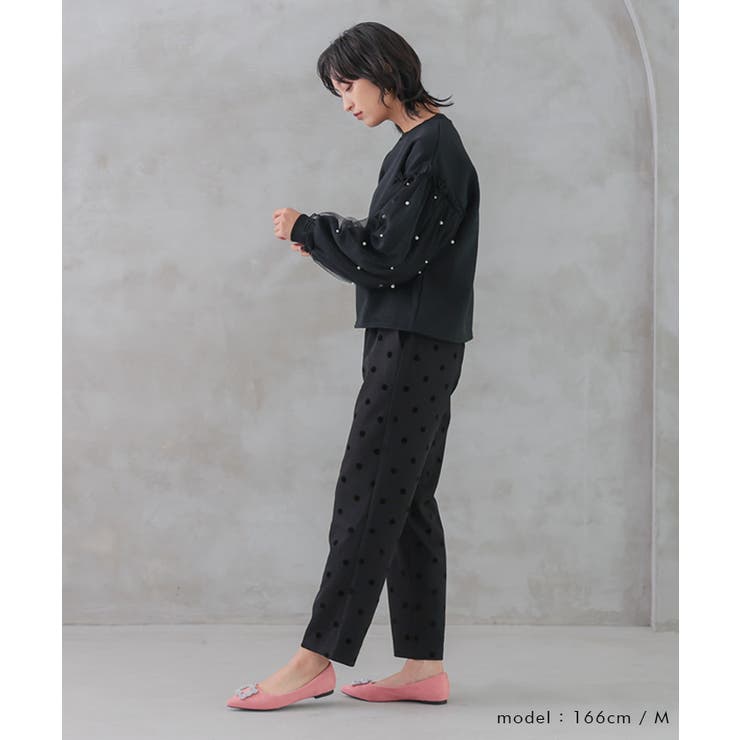 エレガントな着こなしが完成するドット柄テーパードパンツ | aquagarage | 詳細画像14 