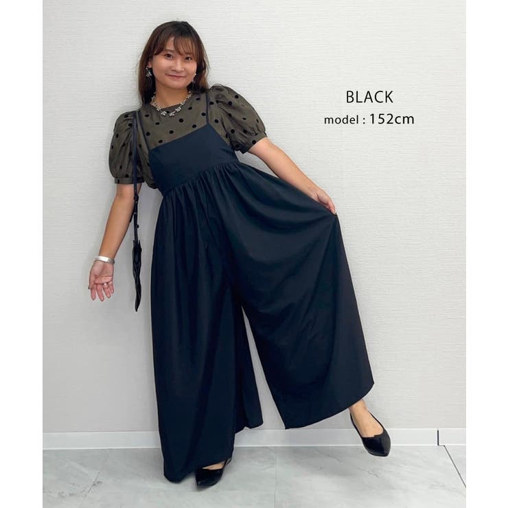 ゆったりとしたシルエットで体型カバーができるロングサロペット | aquagarage | 詳細画像11 