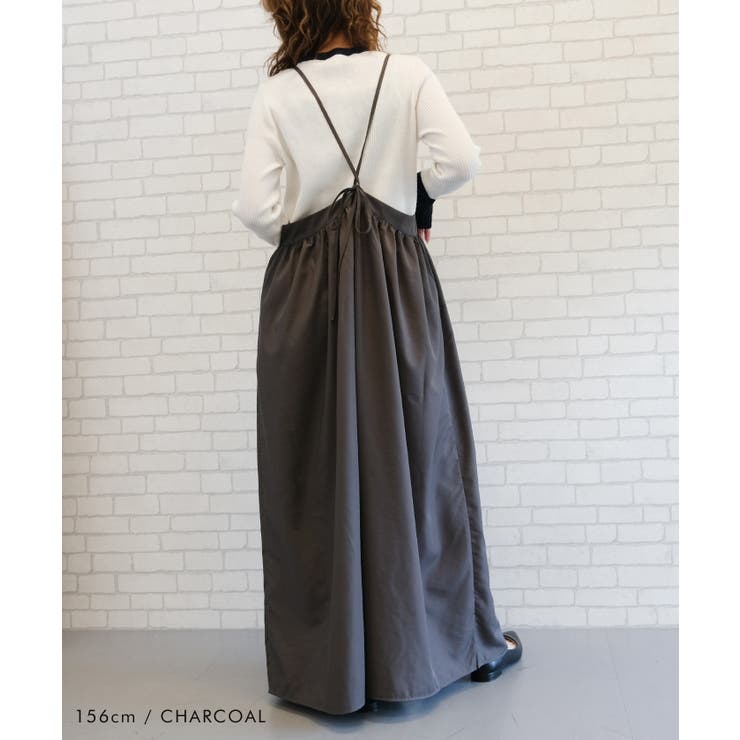 ゆったりとしたシルエットで体型カバーができるロングサロペット | aquagarage | 詳細画像9 