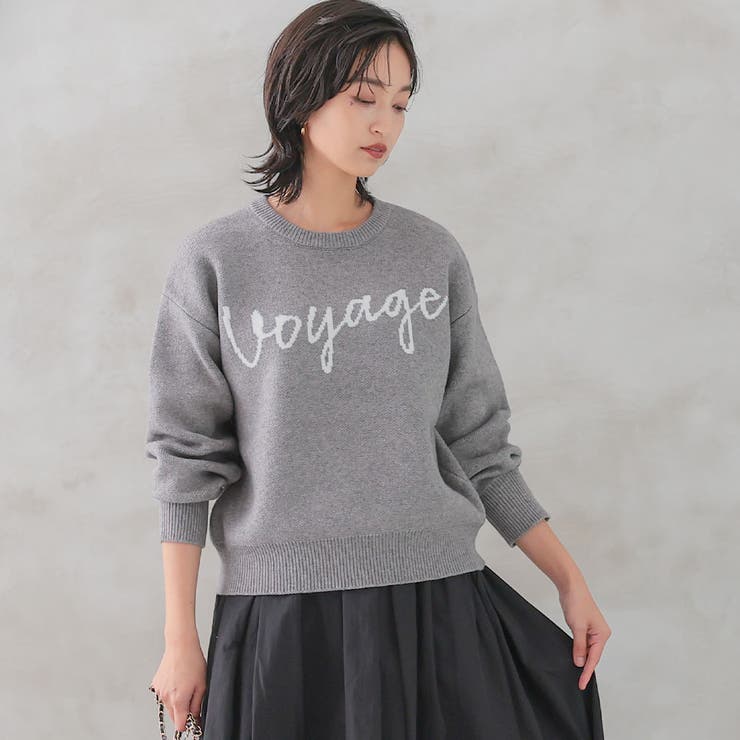 グレー | ロゴニットトップス レディース  春 秋 冬 | aquagarage