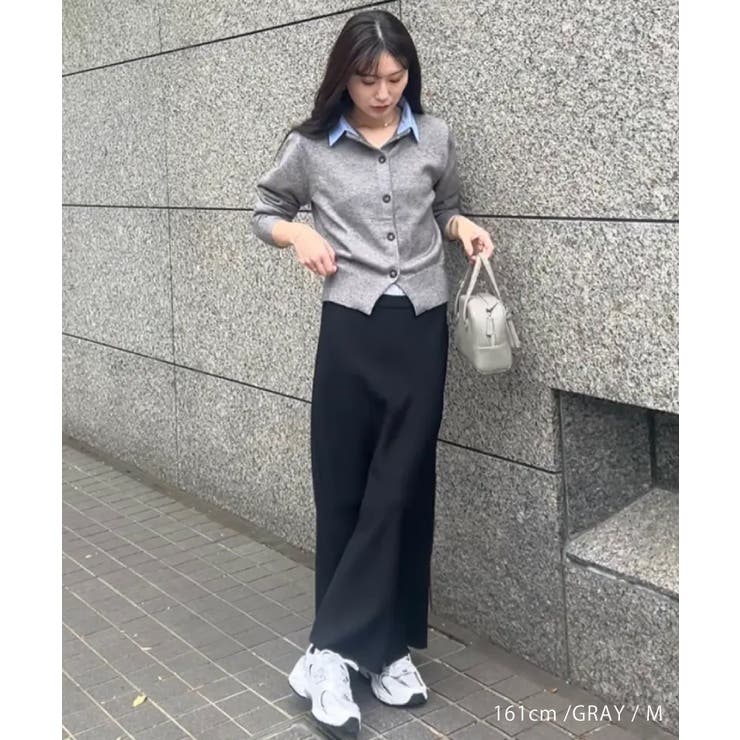 切替フェイクレイヤードカーディガン 襟付きカーディガン | aquagarage | 詳細画像10 