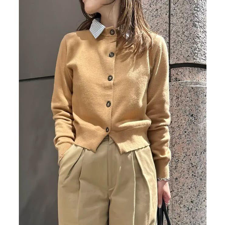 切替フェイクレイヤードカーディガン 襟付きカーディガン | aquagarage | 詳細画像18 