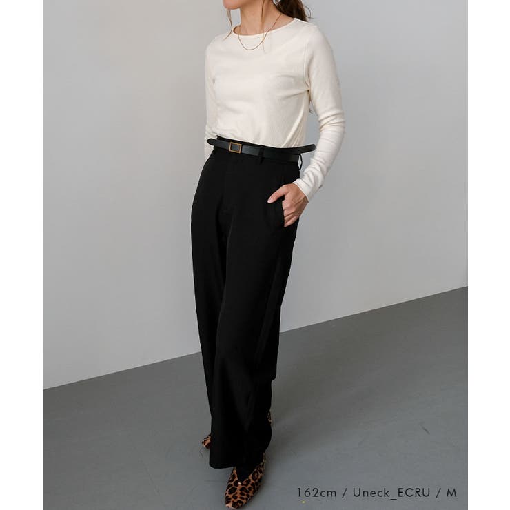 ネックが選べるリブカットソー 春 秋 冬 M L | aquagarage | 詳細画像10 