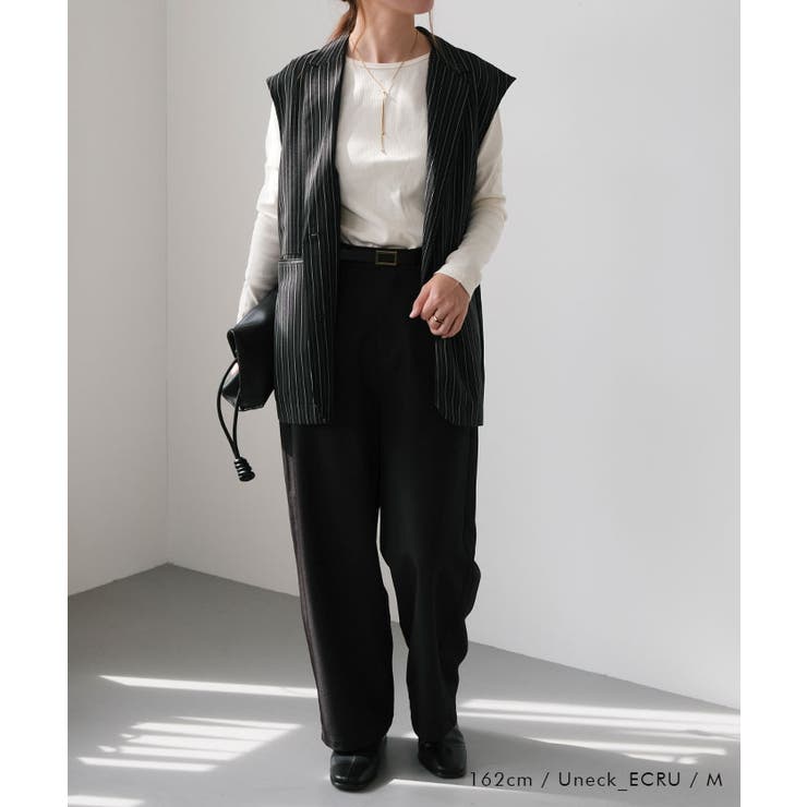 ネックが選べるリブカットソー 春 秋 冬 M L | aquagarage | 詳細画像12 